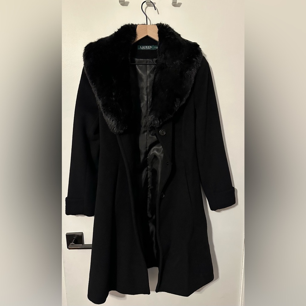 Ralph Lauren Women’s Faux-Fur-Collar Coat